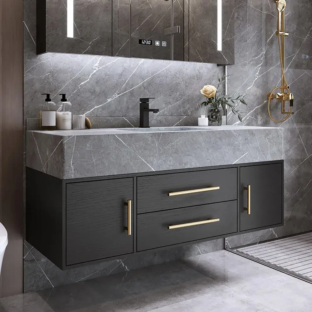 black luxury bathroom cabinets